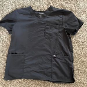 Cherokee workwear large pewter scrub top